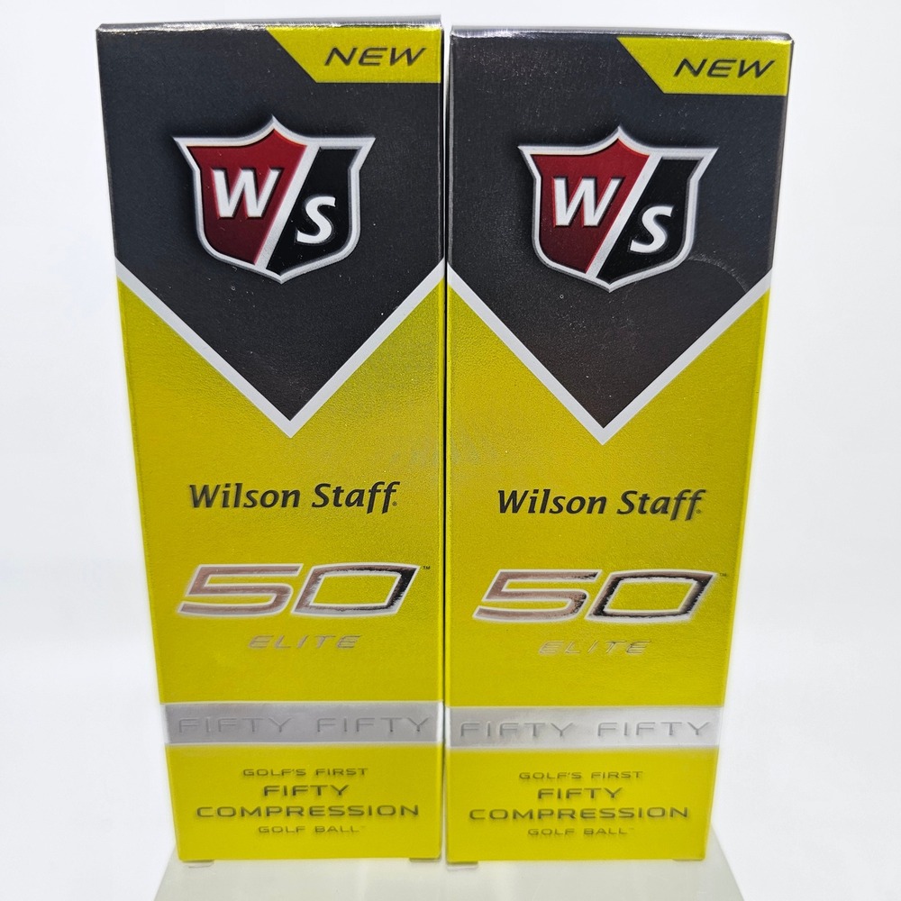 Wilson Staff 50 Elite Golf Balls 2 Sleeves 6 Count Optic Yellow Fifty Fifty NEW